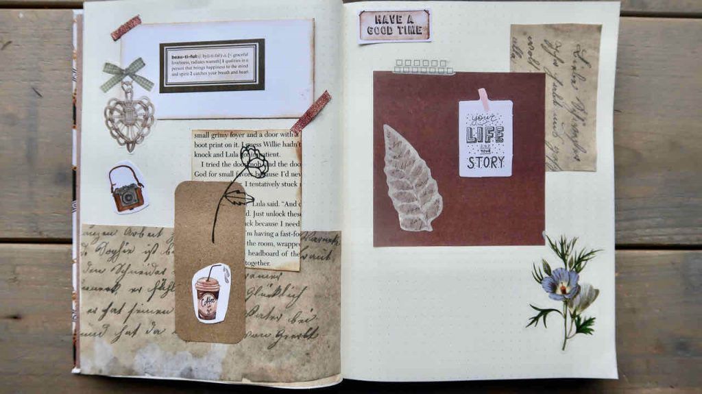 How to use vintage stickers in a journal